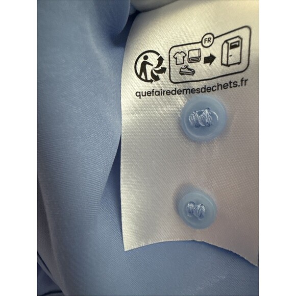 💙 H&M Blue Long Sleeve Button Down Blouse – Size Small - Career - Picture 4 of 5